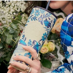 Starbucks c Farm Rio collab Lenco Azulejo 24oz cold cup tumbler